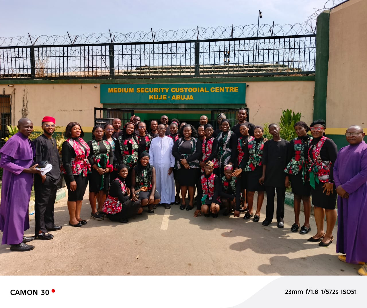 Catholic faithful on a prison solidarity visit