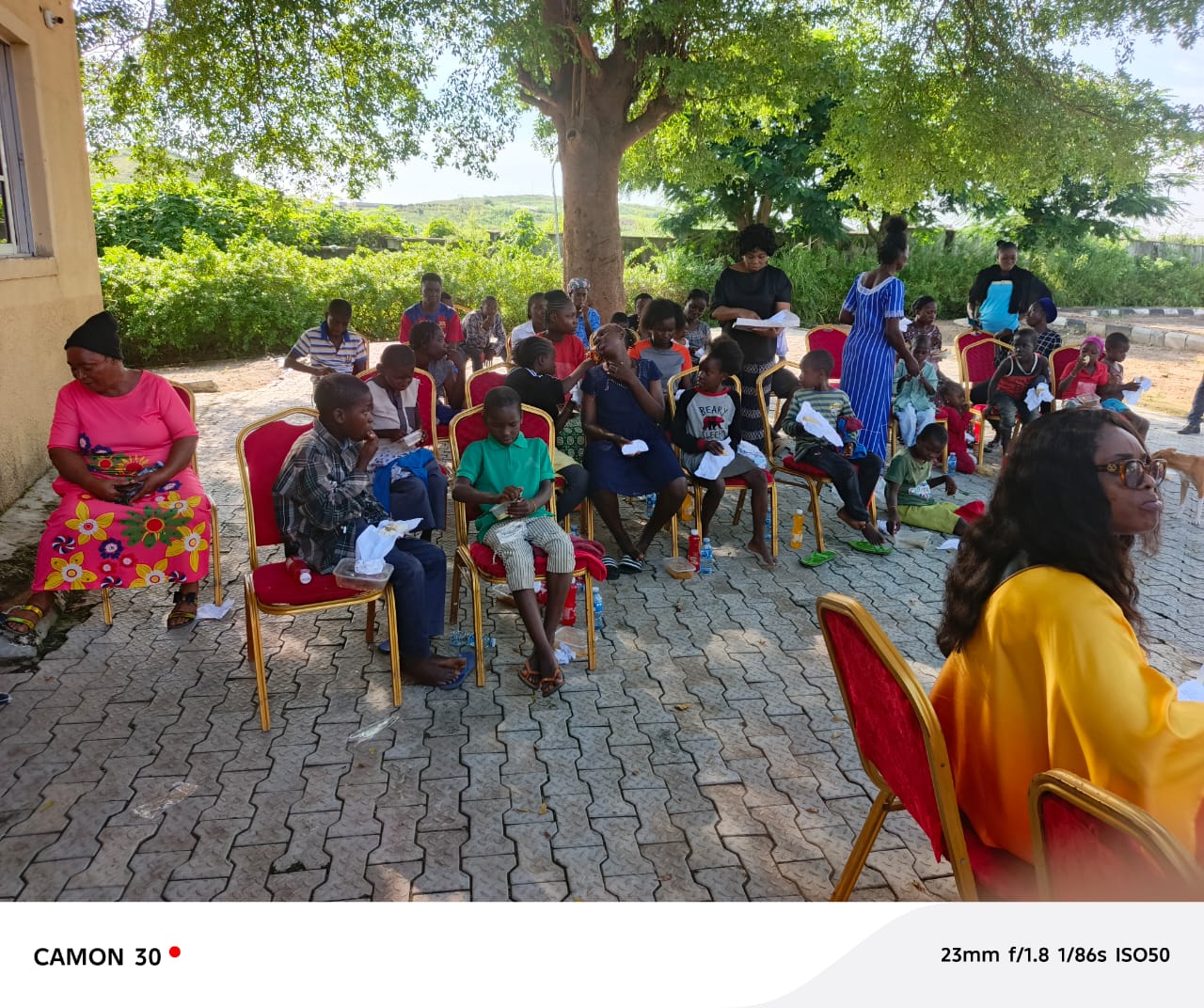 Children gathered at a VIN-JPIC empowerment outreach